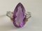 Ring in 18k White Gold with Pear Amethyst 4