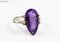 Ring in 18k White Gold with Pear Amethyst 11