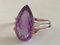 Ring in 18k White Gold with Pear Amethyst 6