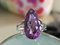 Ring in 18k White Gold with Pear Amethyst 5
