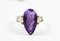 Ring in 18k White Gold with Pear Amethyst, Image 8