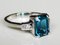 Grey Gold Ring 750 18k Blue Topaz London 2.9k Diamonds 3