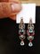 Gold Earrings and Silver Adorned with Blue Topaz Rubies and Diamonds, Set of 2 2