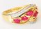 Ring in 18k Yellow Gold Diamonds and Rubies, Image 4