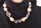 Silberne Halskette Barocke Perlen und Rosenquarz 2