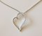 Necklace and Pendant 18k White Gold Heart with Diamonds, Image 1