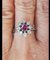 Daisy Ring in 750/1000 Gray Gold with a Ruby and Diamonds 7