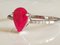 Bague oder 750 18kt Pear Rubies and Diamonds 6