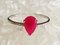 Bague or 750 18kt Pear Rubies and Diamonds 4