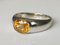 Silver Ring Decorated with Yellow Sapphire of 2.95 Karats 8