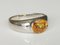 Silver Ring Decorated with Yellow Sapphire of 2.95 Karats, Image 1
