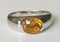 Silver Ring Decorated with Yellow Sapphire of 2.95 Karats, Image 2