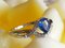 Gelbgold Ring 750 18kt Pear Sapphire und Diamanten 8