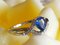Yellow Gold Ring 750 18kt Pear Sapphire and Diamonds, Image 8