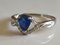 Gelbgold Ring 750 18kt Pear Sapphire und Diamanten 4