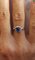 Gelbgold Ring 750 18kt Pear Sapphire und Diamanten 15