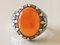 Signet Ring in Silver Carnelian Agate Approximately 12 Carats, Imagen 5