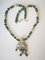 Silver Necklace Formed Beads Aventurine and Lapis Lazuli 3