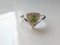 Gold Ring Sapphire Natural Green Troida and Real Diamonds 10