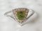 Bague en Saphir Vert Or et Diamant Naturel 9