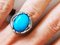 Turquoise Silver Signet Ring of About 12 Karats, Image 3