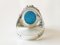 Turquoise Silver Signet Ring of About 12 Karats, Image 4