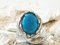 Turquoise Silver Signet Ring of About 12 Karats 6