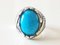 Bague Signet en Argent Turquoise de Environ 12 Karats 2