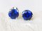 Gray Synthetic Blue Sapphires Gold Earrings, Set of 2, Image 4