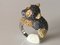Silberner Panda Ring mit Diamanten und bunten Saphiren 9