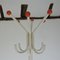 Mid-Century White Coat Stand with Orange Feet, 1960s, Image 6