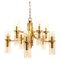 Tube Rod Brass Chandelier by Gaetano Sciolari for Lightolier, 1960s 1