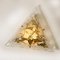 Gold-Plated Pyramide Flush Mount by Venini, Italy, 1980s, Image 8