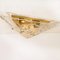 Gold-Plated Pyramide Flush Mount by Venini, Italy, 1980s, Image 6