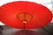Sombrilla japonesa grande en rojo, años 80, Imagen 3