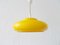 Mid-Century Yellow Plastic UFO Pendant Lamp 1
