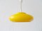 Mid-Century Yellow Plastic UFO Pendant Lamp, Image 1