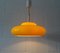 Mid-Century Yellow Plastic UFO Pendant Lamp, Immagine 2