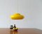 Mid-Century Yellow Plastic UFO Pendant Lamp 3