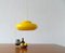 Mid-Century Yellow Plastic UFO Pendant Lamp, Imagen 3