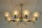 Large Mid-Century Chrome Metal Chandelier with 8 Glass Balls, 1960s 10