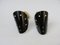 Italian Brass, Black Lacquered Aluminum and Glass Bead Sconces, 1950s, Set of 2 3