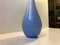 Himmelblaue Vase mit Langem Hals von Murano, 1960er 4