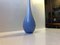 Himmelblaue Vase mit Langem Hals von Murano, 1960er 2