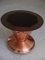 Art Deco Copper Beard Table on Wheels with Bottle & Glass Holder and Brown Frosted Round Glass Top, 1930s, Image 8