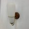 Vintage Opaline and Teak Wall Light, 1960s 1