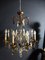 Antique Wrought Iron and Gilded Cage Chandelier 1