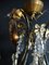 Antique Wrought Iron and Gilded Cage Chandelier 4