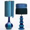 Large Table Lamps with Silk Lampshade, 1960s, Set of 2 5