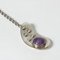 Silver and Amethyst Pendant by Jan for Victor Jansson, 1960s 4